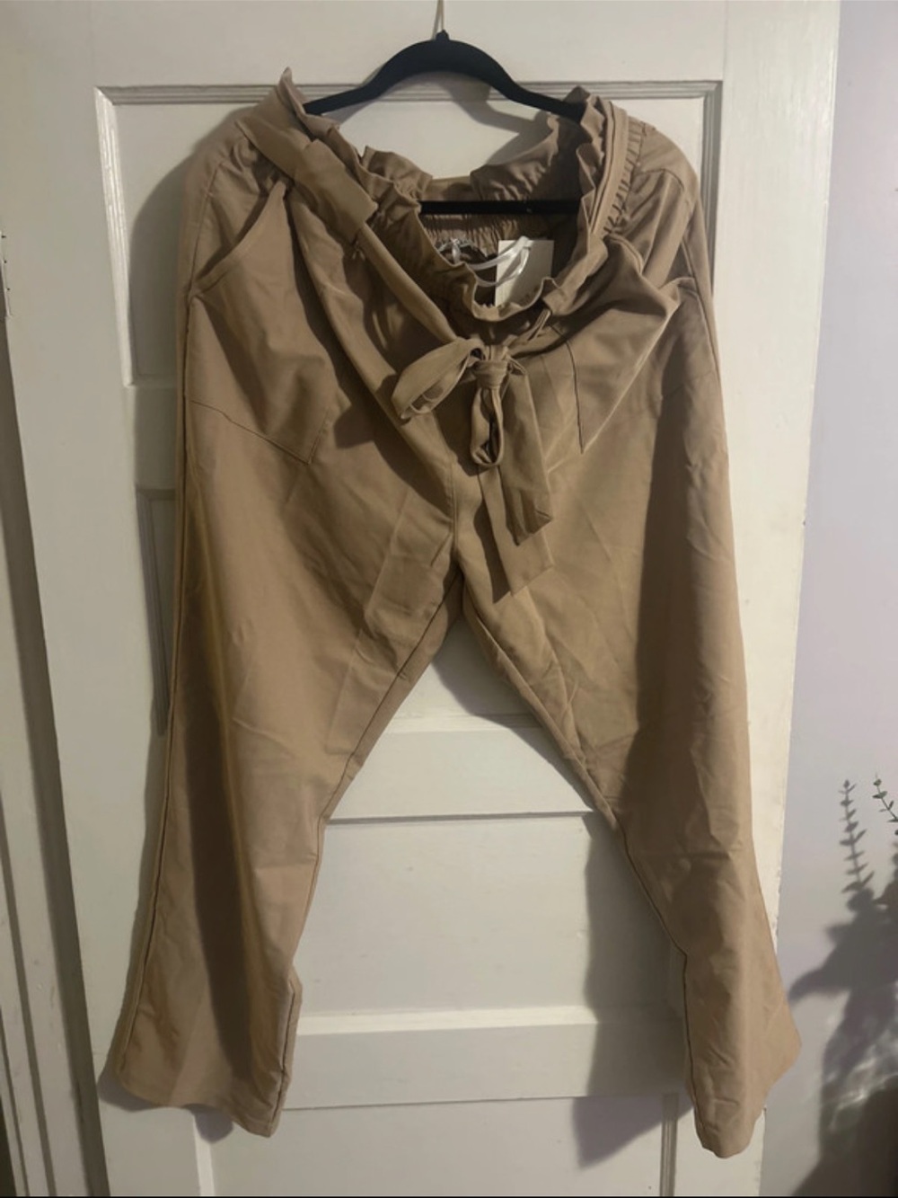 Grace Karin Beige Drawstring Harem Trousers